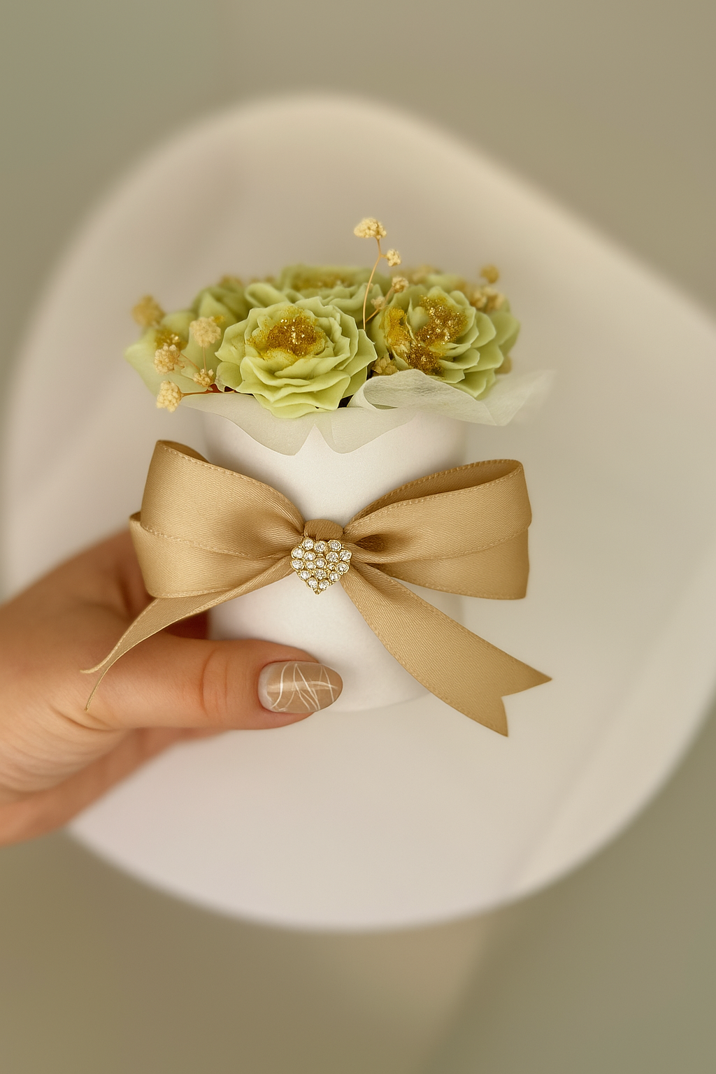 Bouquet de fleurs en fondant parfumé