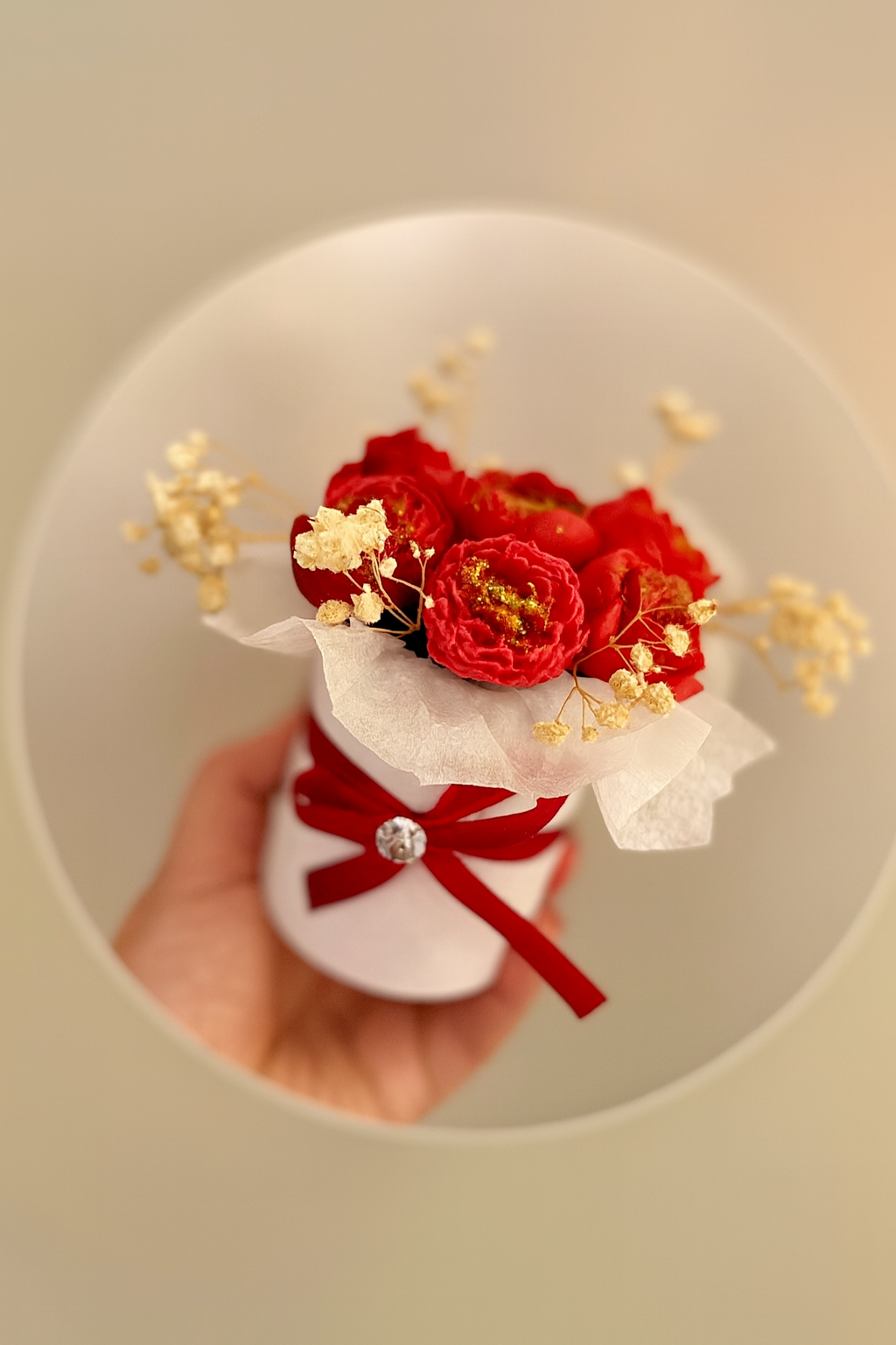 Bouquet de fleurs en fondant parfumé