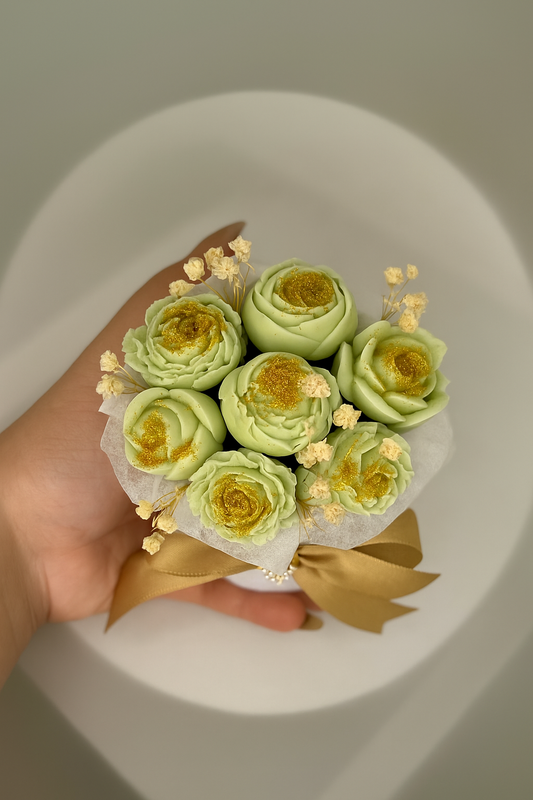 Bouquet de fleurs en fondant parfumé